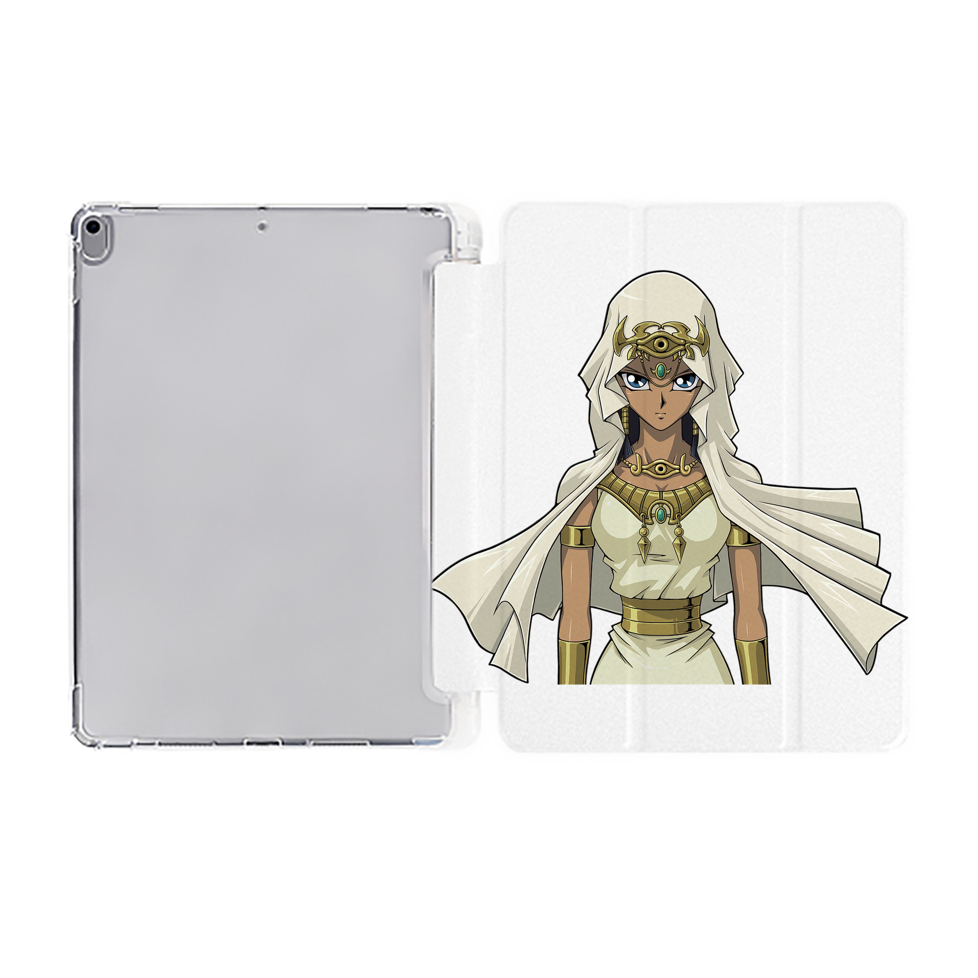 （画像用） 遊☆戯☆王 Yu-Gi-Oh! IPad ケース ペン収納付き 三つ折りスタンド PUレザー×シリコン 対応機種9.5/10.5/10.9インチ